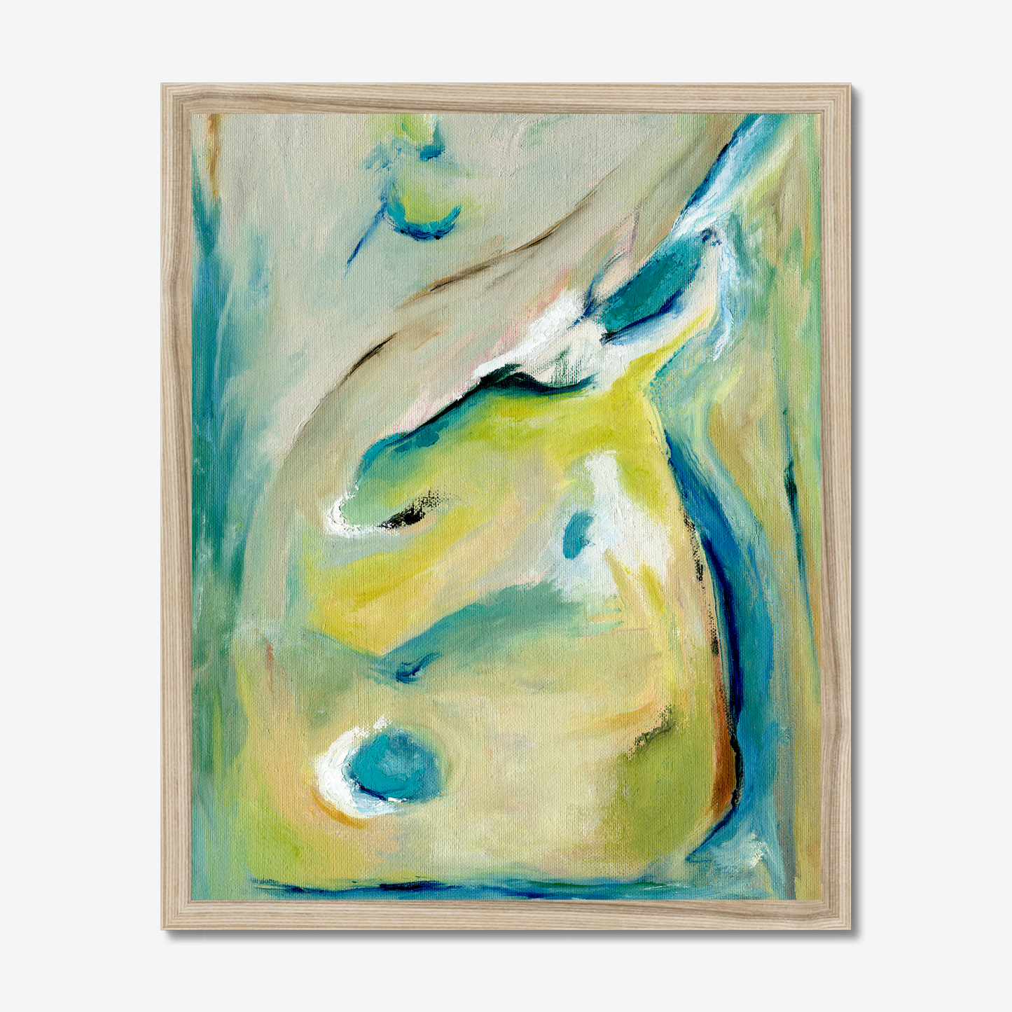 'True Colours' abstract art print inspired by Peacocks and their attitude of authenticity - standing tall and being yourself By Dorset Artist Kate Shephard
