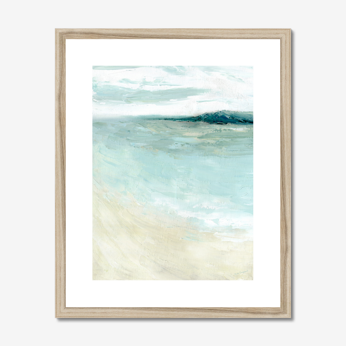 16x20 bramble bush bay shores in natural wood frame
