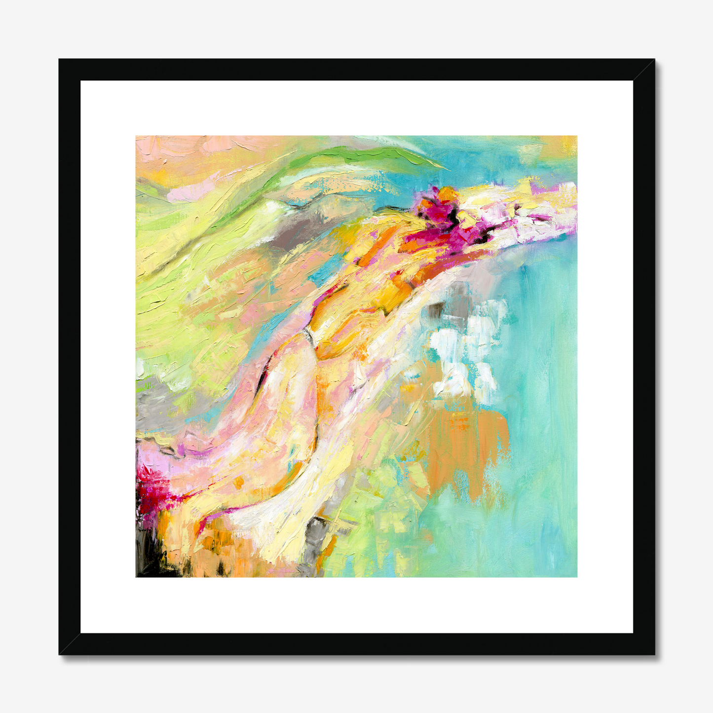 20x20" Endless Summer Art Print by Kate Shephard in a black frame
