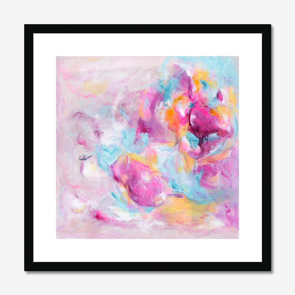 'Joy Looks Good On You' Fine Art Print by Christian Abstract Artist Kate Shephard from Dorset