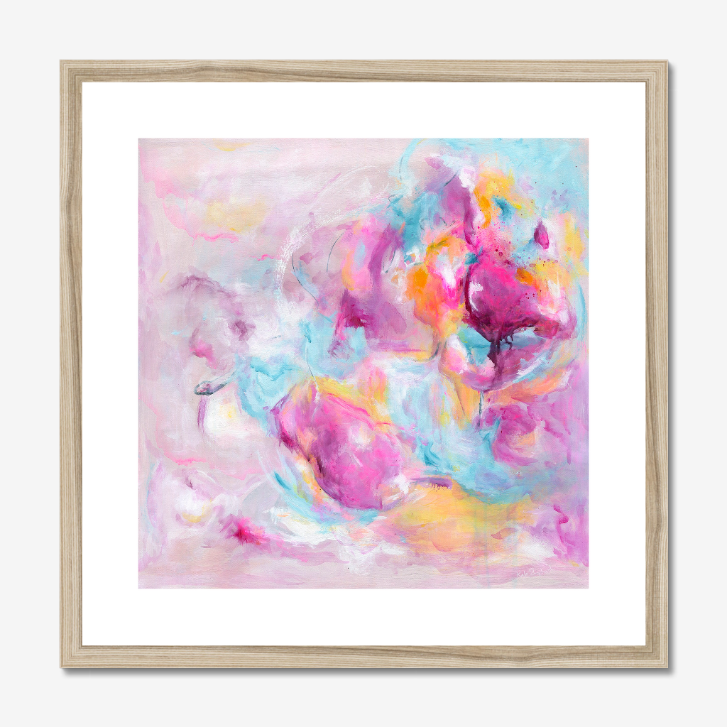 'Joy Looks Good On You' Fine Art Print by Christian Abstract Artist Kate Shephard from Dorset