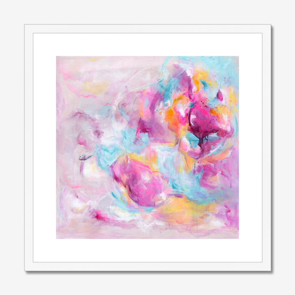 'Joy Looks Good On You' Fine Art Print by Christian Abstract Artist Kate Shephard from Dorset