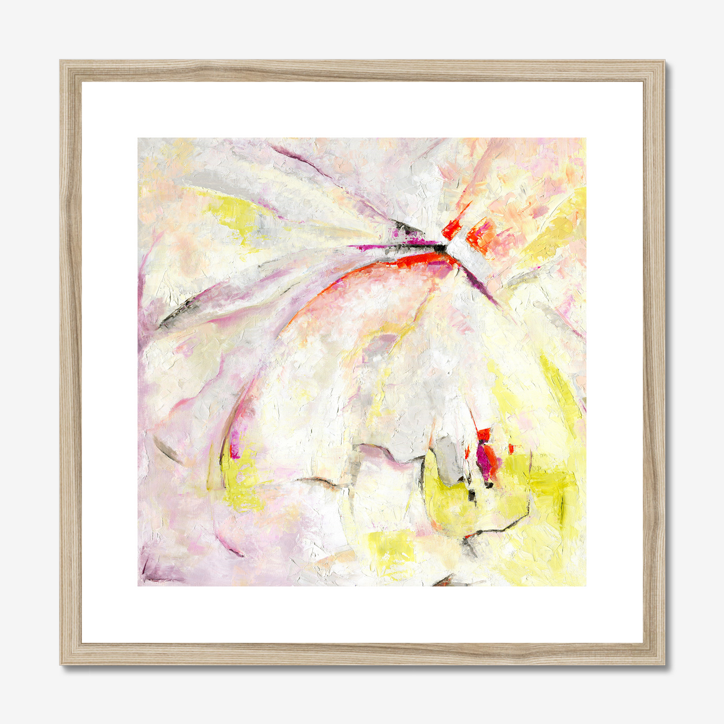 Taking Flight Abstract Fine Art Print by Kate Shephard in a natural wood frame