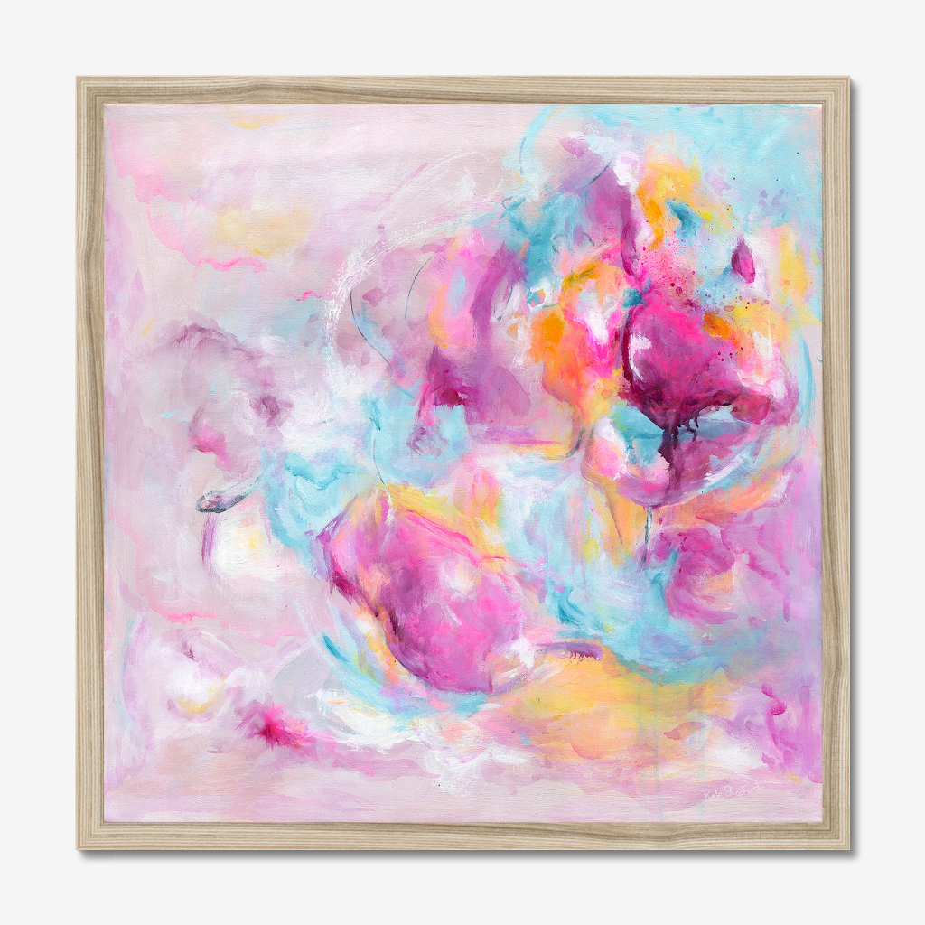 'Joy Looks Good On You' Fine Art Print by Christian Abstract Artist Kate Shephard from Dorset