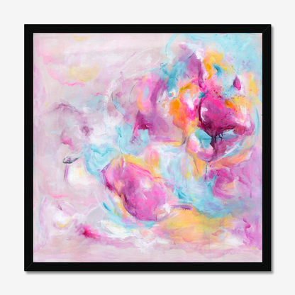 'Joy Looks Good On You' Fine Art Print by Christian Abstract Artist Kate Shephard from Dorset