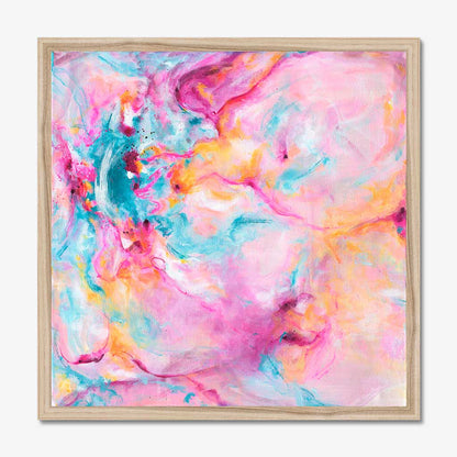 'Joy In The Little Things' - A vivid pink colourful artwork fine art print — joyful expressive art from the Joy by Design collection on luxurious archival paper, by Kate Shephard Art.