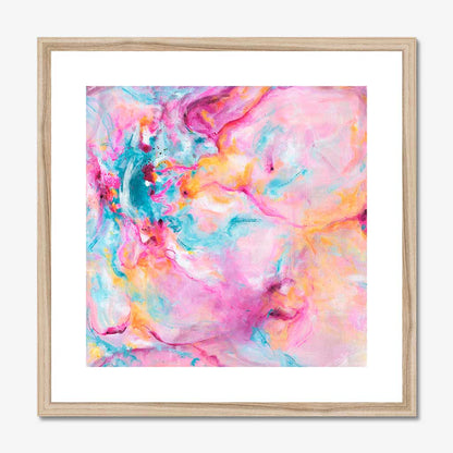 'Joy In The Little Things' - A vivid pink colourful artwork fine art print — joyful expressive art from the Joy by Design collection on luxurious archival paper, by Kate Shephard Art.