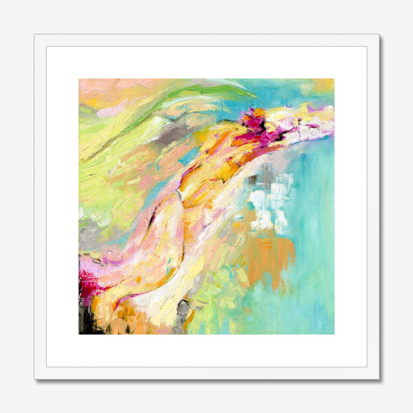 20x20" Endless Summer Art Print by Kate Shephard in a white frame