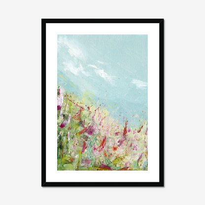 20x28 Colours of the field print by Kate Shephard Art in a black frame
