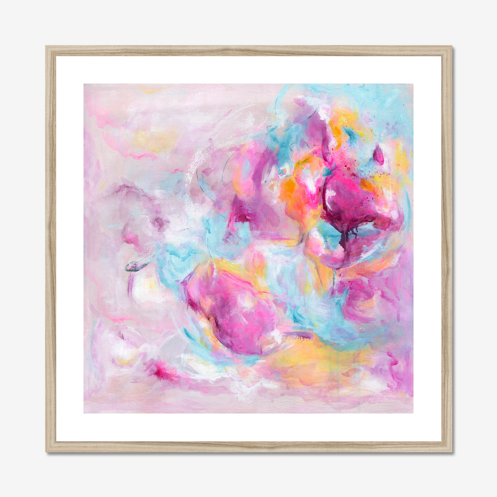 'Joy Looks Good On You' Fine Art Print by Christian Abstract Artist Kate Shephard from Dorset