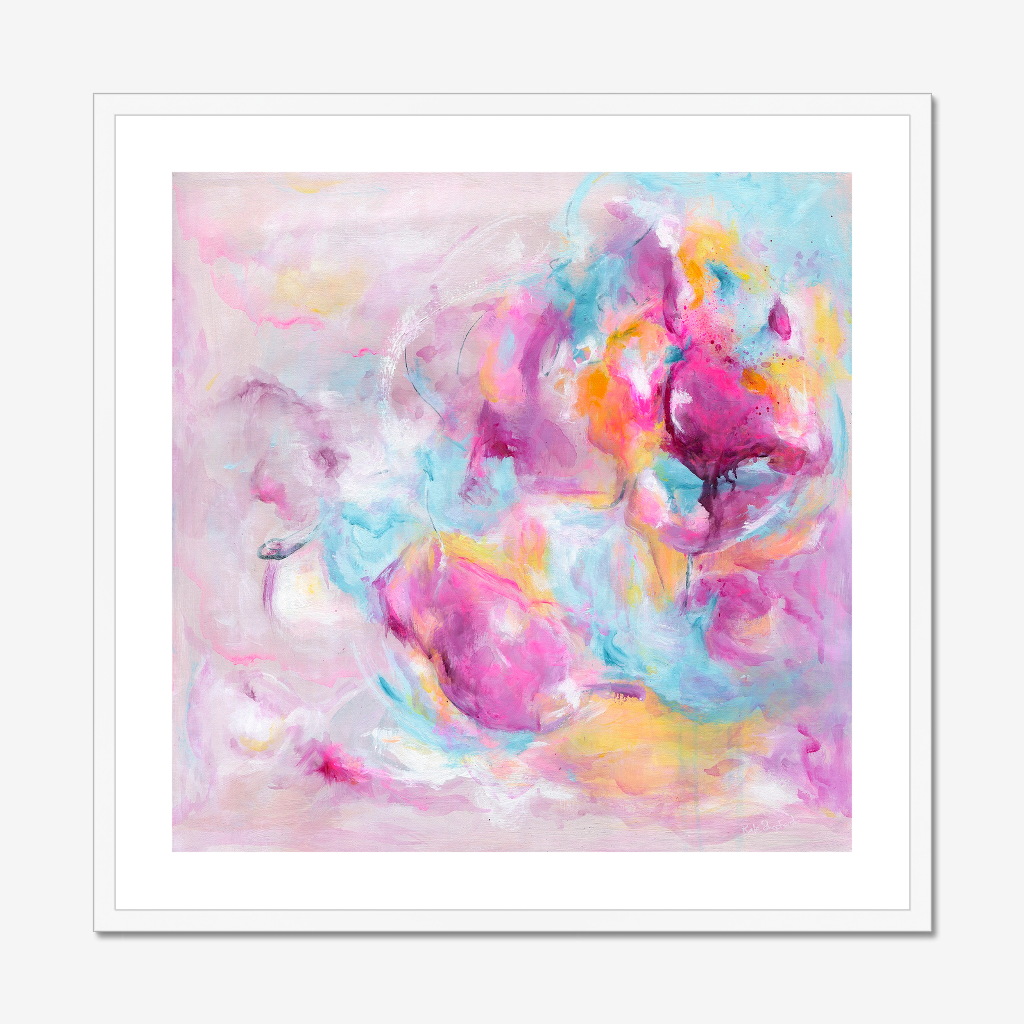 'Joy Looks Good On You' Fine Art Print by Christian Abstract Artist Kate Shephard from Dorset