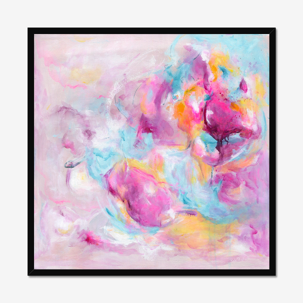 'Joy Looks Good On You' Fine Art Print by Christian Abstract Artist Kate Shephard from Dorset