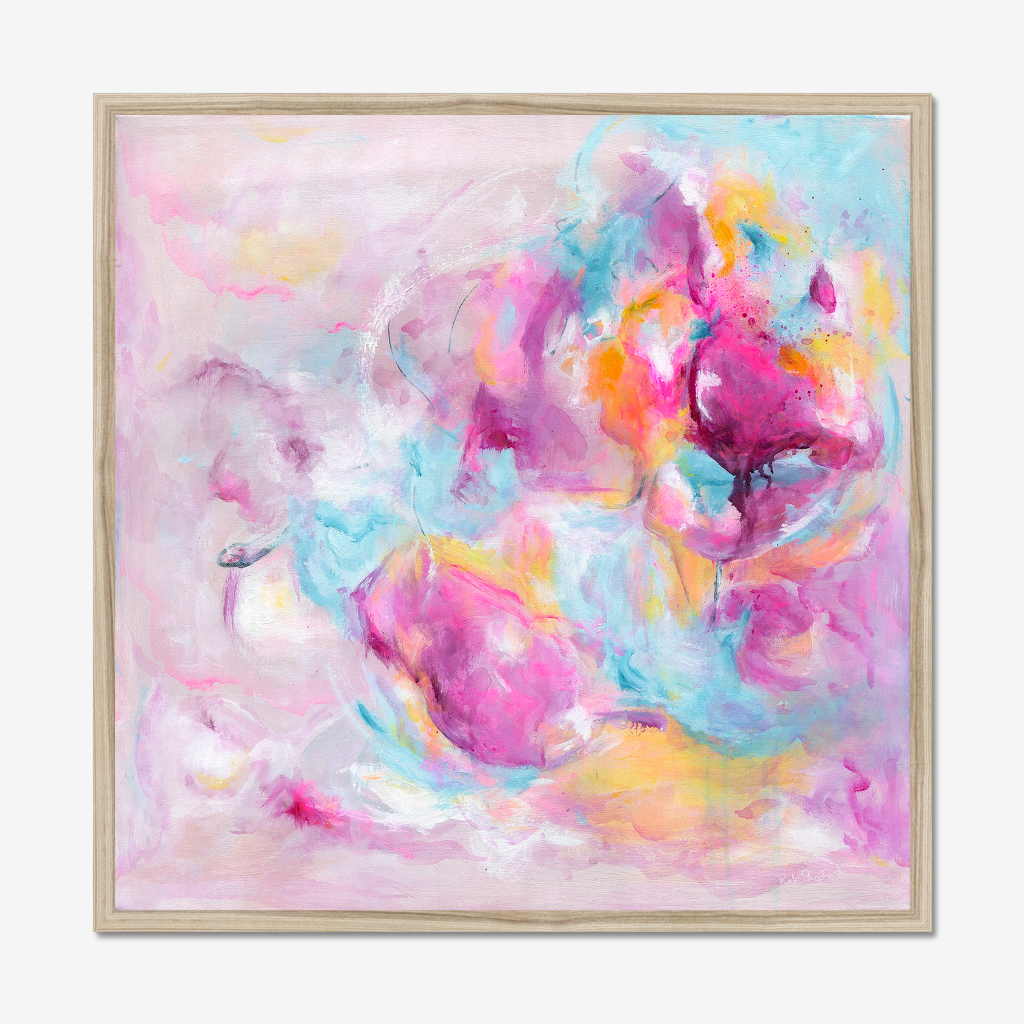 'Joy Looks Good On You' Fine Art Print by Christian Abstract Artist Kate Shephard from Dorset