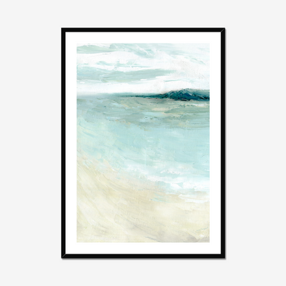 28x40 bramble bush bay shores in black wood frame