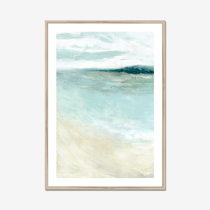 28x40 bramble bush bay shores in natural wood frame