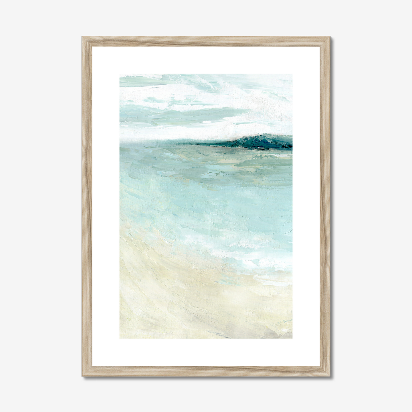A2 bramble bush bay shores in natural wood frame