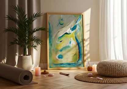 'True Colours' - Soulful abstract wall art inspired by the unapologetic beauty of peacock feathers.