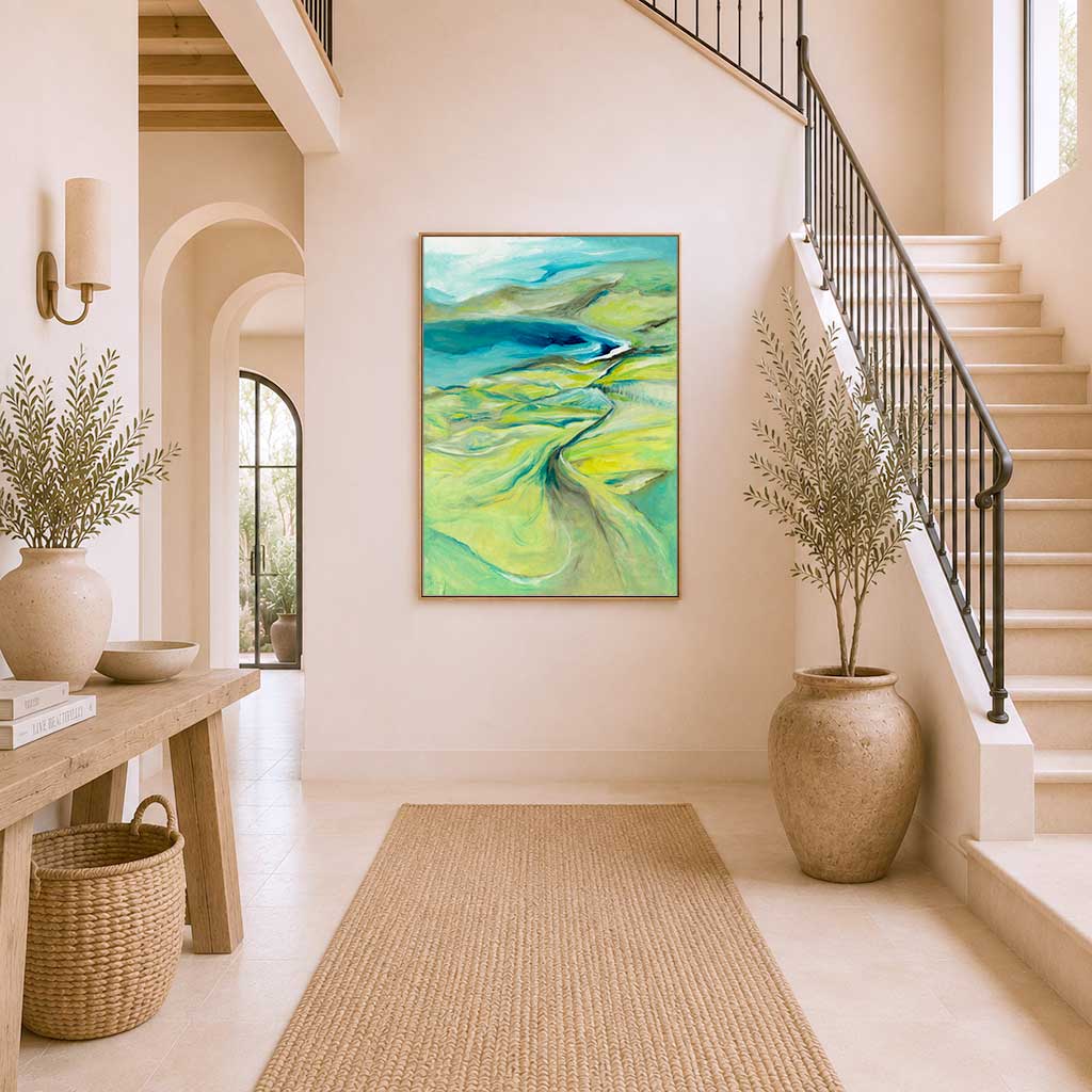 'Along the Worbarrow Path' - Abstract interpretation of a summer walk along the Dorset coast.