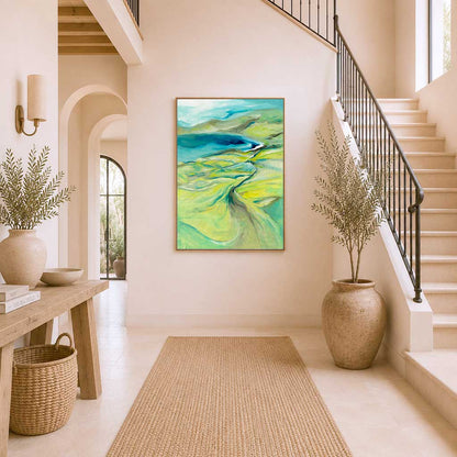 'Along the Worbarrow Path' - Abstract interpretation of a summer walk along the Dorset coast.