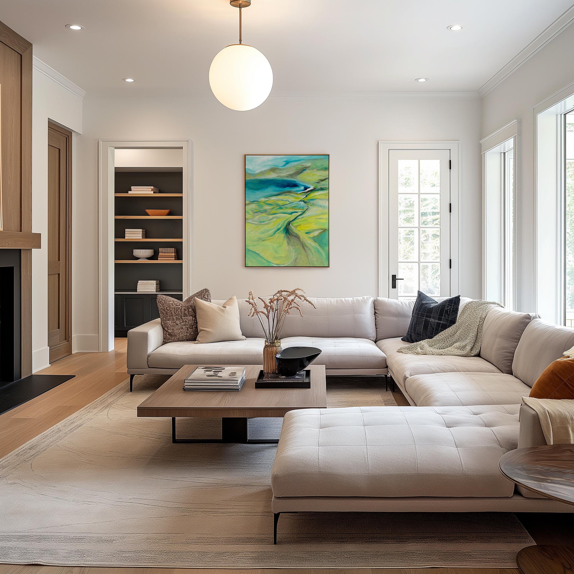 'Along the Worbarrow Path' - Contemporary coastal print perfect for nature lovers and walkers.