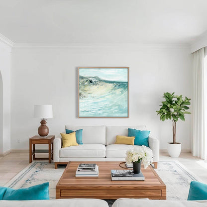 'Beyond The Shore' - Abstract seascape canvas print inspired by Mudeford Spit and the Dorset coastline.