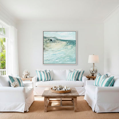 Beyond the shore canvas wall art print - hengistbury head Dorset coastal wall art print