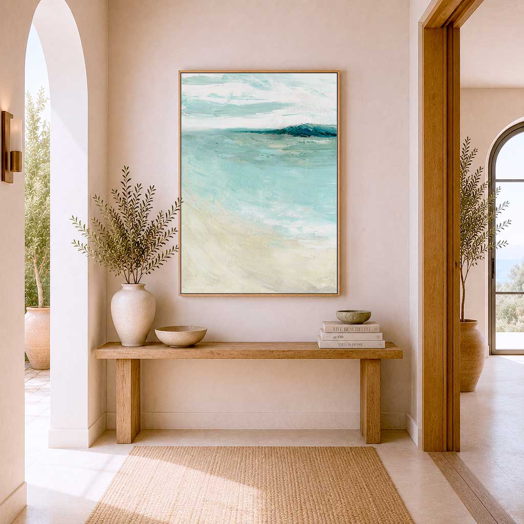 ‘Bramble Bush Bay Shores’ - Tranquil abstract seascape art canvas print for modern homes.