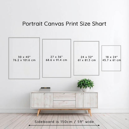  Kate Shephard Art Portrait orientation canvas print size chart
