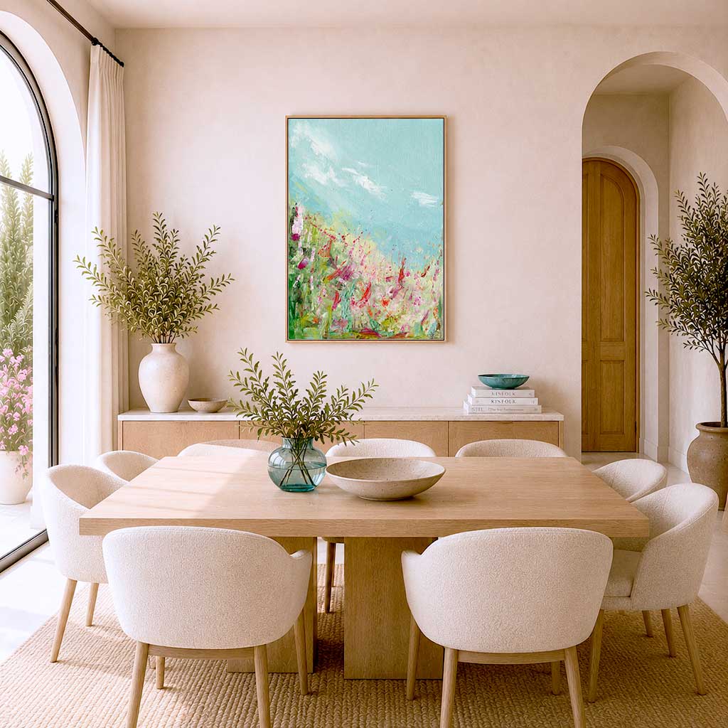 ‘Colours of the Field’ - Joyful Wild Flower Art Abstract Canvas Art Print