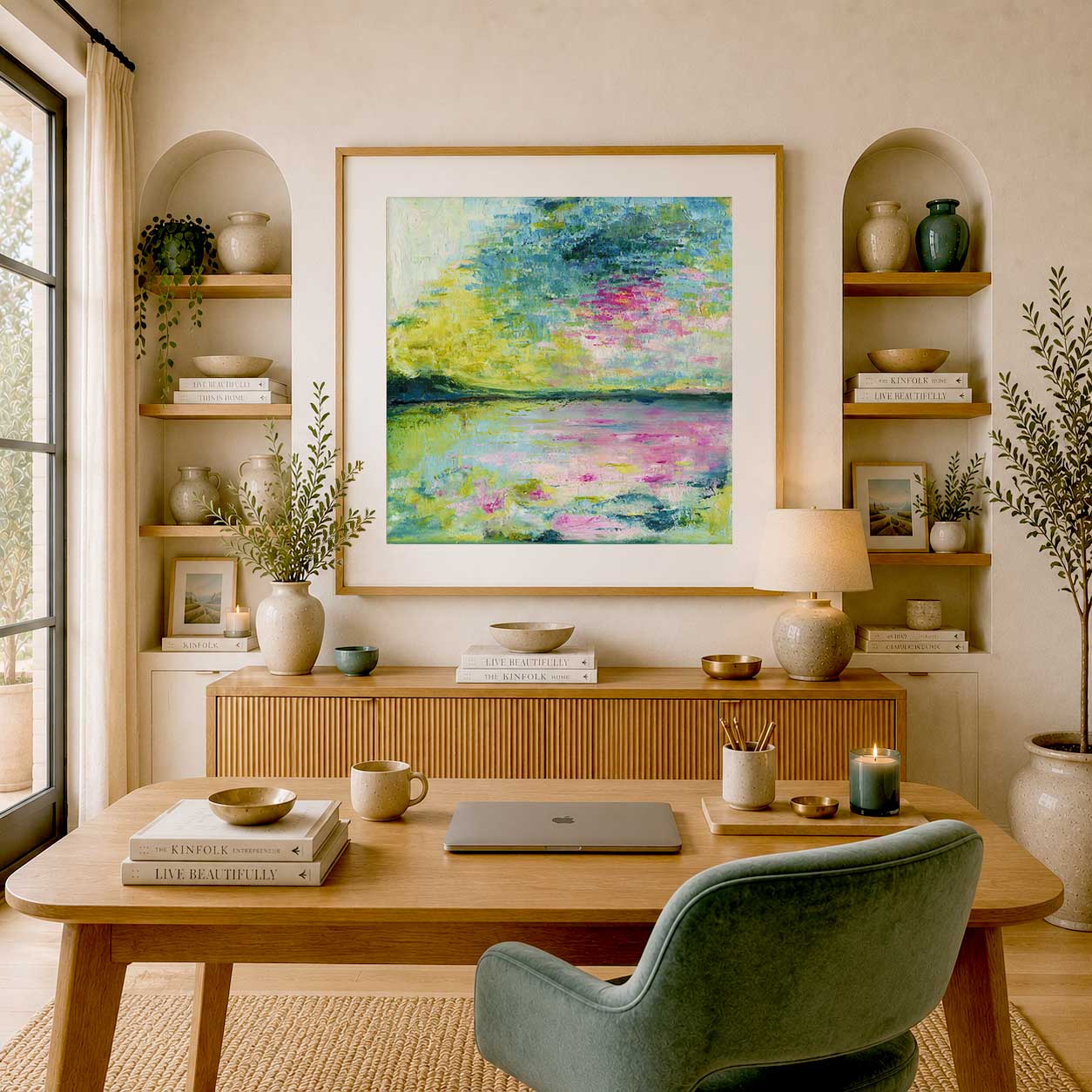 ‘Echoes in Still Water’ – tranquil wall art capturing stillness and gentle movement.