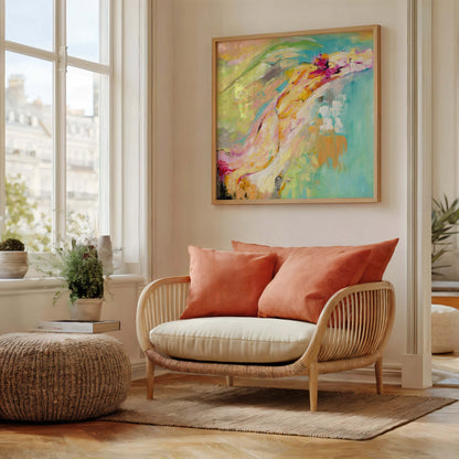 ‘Endless Summer’ - Abstract print full of joyful movement and flowing brushstrokes.