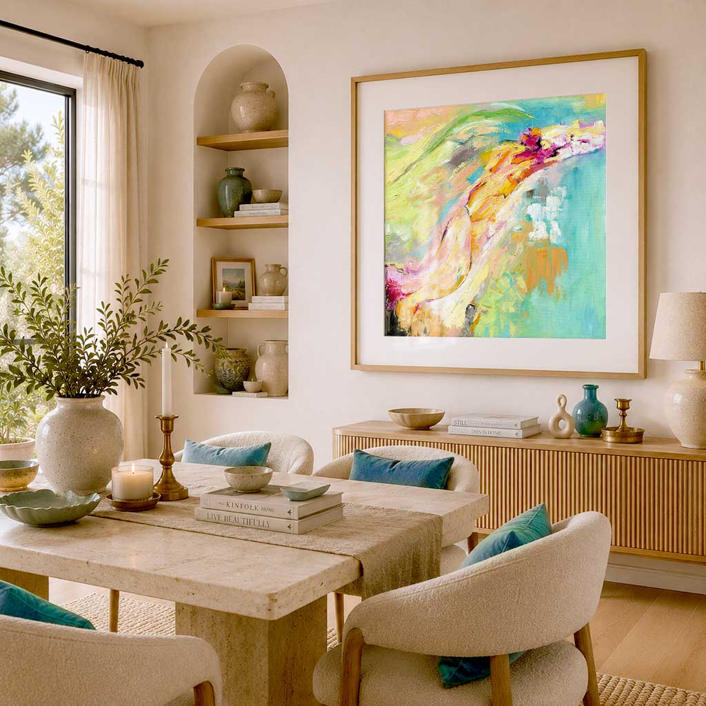 ‘Endless Summer’ - Colourful contemporary art for dining room or kitchen.