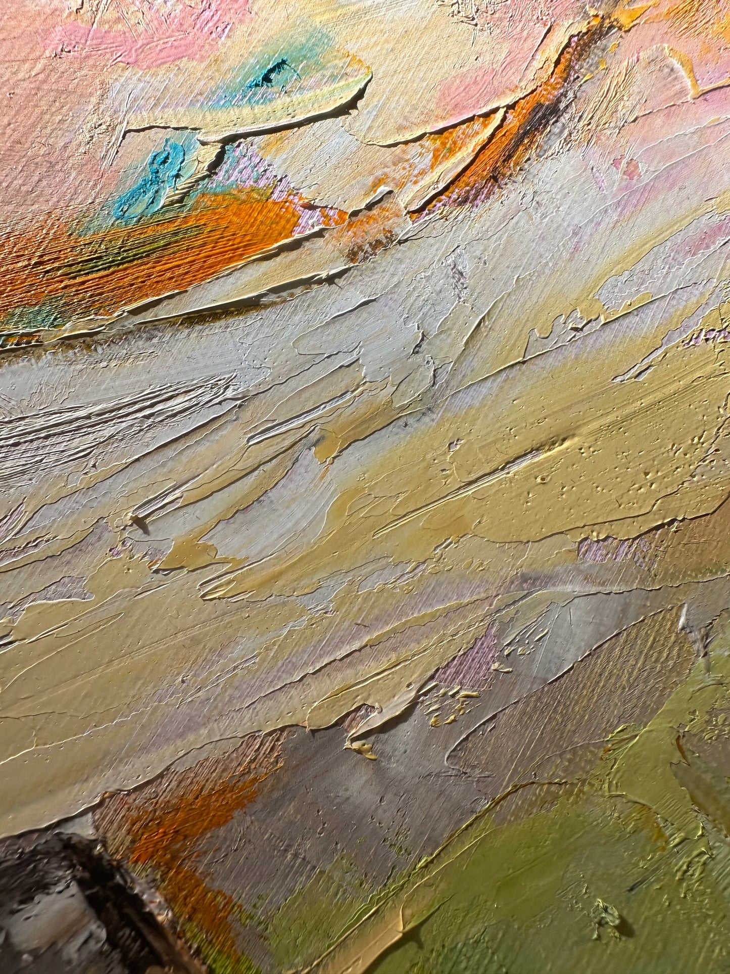 'Endless Summer' - Hand painted abstract artwork celebrating summer warmth through bold colourful expression.