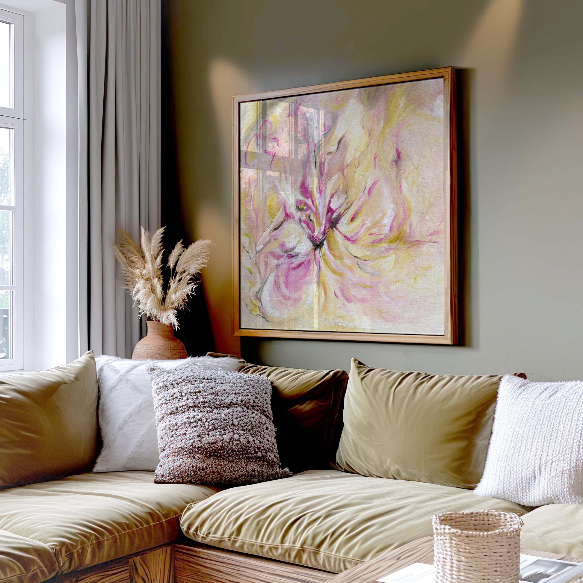'In the Quiet Light' – calming neutral artwork for peaceful interiors.