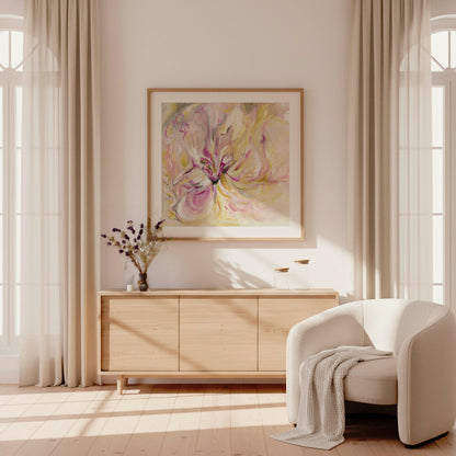 ‘In the Quiet Light’ - Abstract canvas print with soft brushstrokes and calm colours.