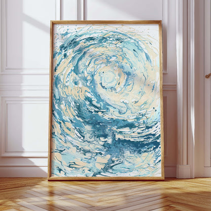 ‘Wave I’ - Fine art paper print of an abstract wave painting, perfect for coastal home decor.