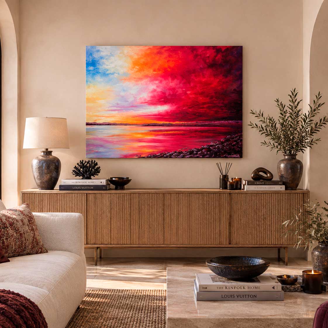 Breaking Through original paintingof Poole Harbour by Dorset artist Kate Shephard