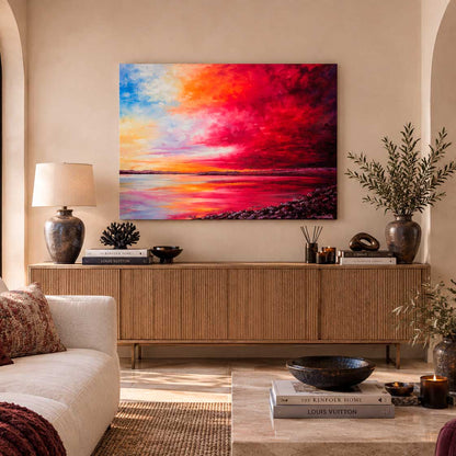 Breaking Through original paintingof Poole Harbour by Dorset artist Kate Shephard