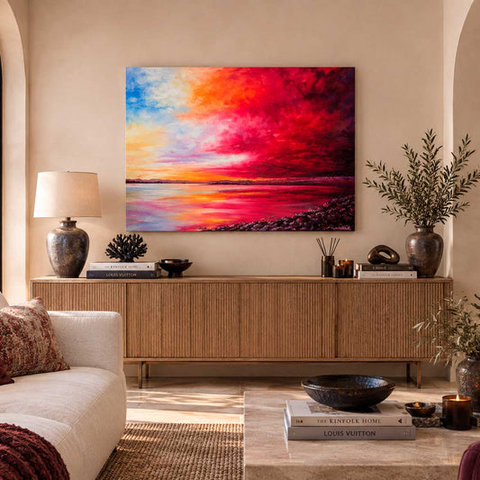 Breaking Through original paintingof Poole Harbour by Dorset artist Kate Shephard