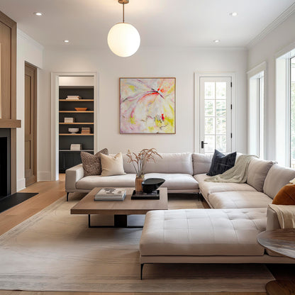 'Taking Flight' - Bright Abstract Art Print On Canvas For Living Room by Dorset Artist Kate Shephard