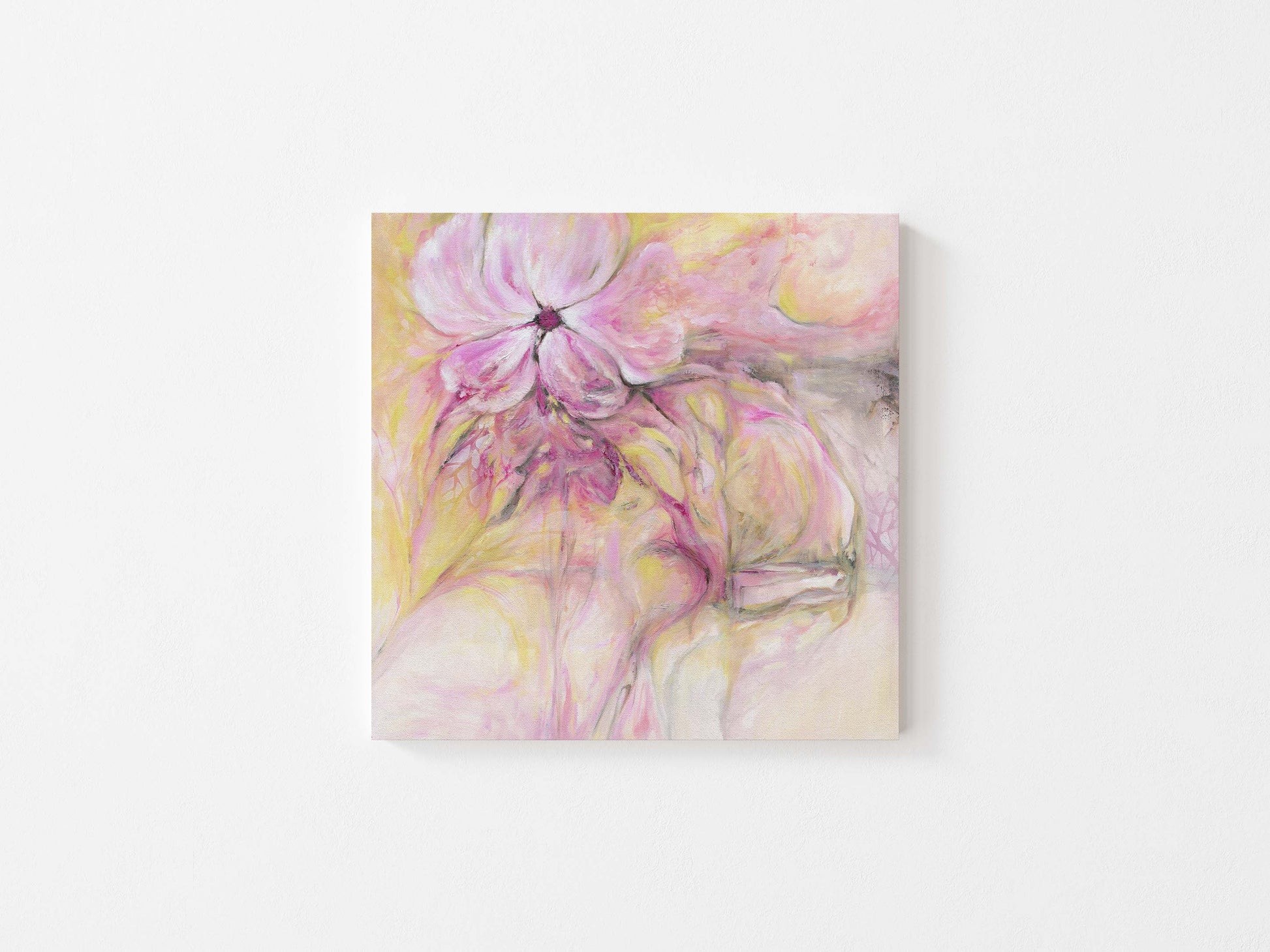 'Through It All' – feminine abstract canvas for soothing spaces.