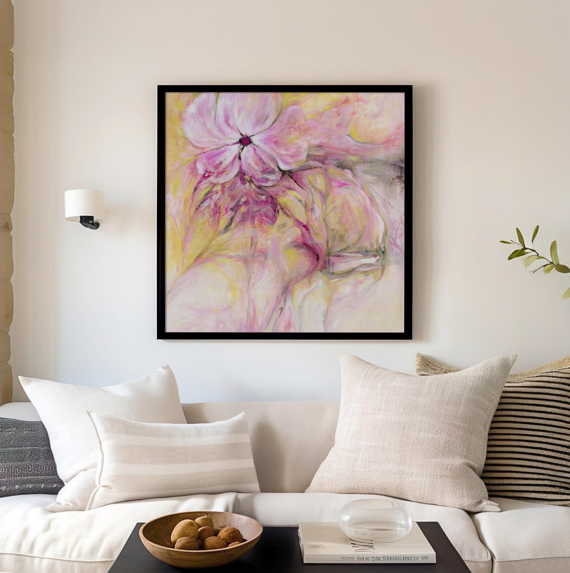 'Through It All' – soft canvas print with warm natural tones.