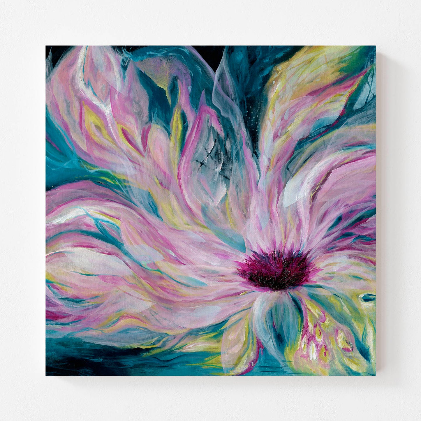Untamed abstract floral art print by Kate Shephard