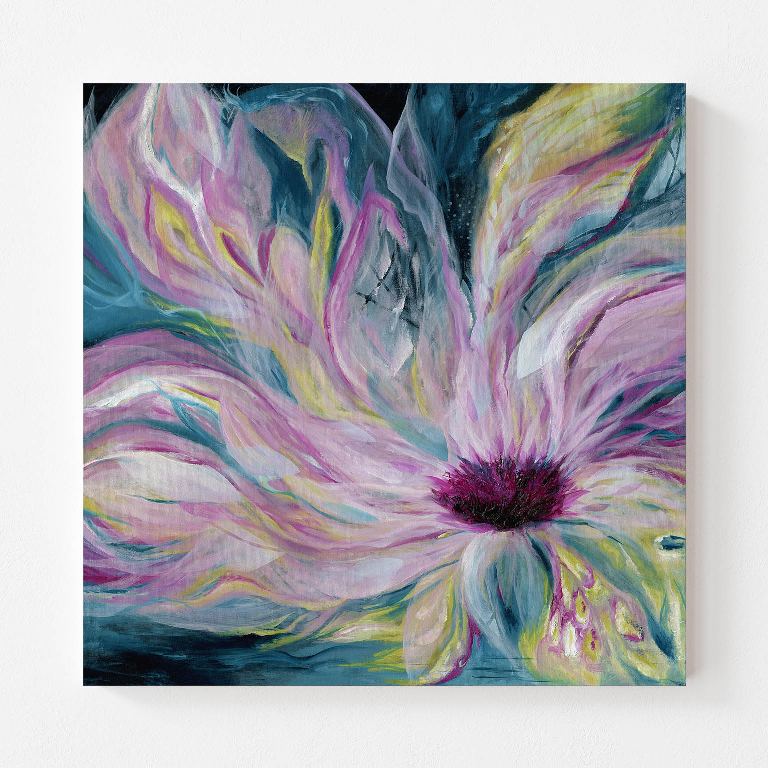 Untamed abstract floral art print by Kate Shephard