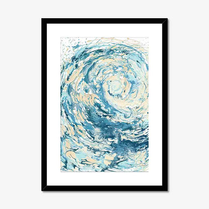 ‘Wave I’ - Abstract blue wave art print capturing the feeling of standing at the sea’s edge.