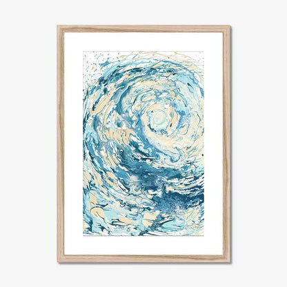 ‘Wave I’ - Abstract blue wave art print capturing the feeling of standing at the sea’s edge.