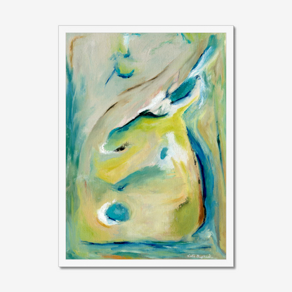 'True Colours' abstract art print inspired by Peacocks and their attitude of authenticity - standing tall and being yourself By Dorset Artist Kate Shephard