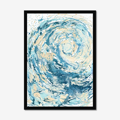 ‘Wave I’ - Fine art print of an abstract wave painting inspired by the wild winter seas of Dorset.