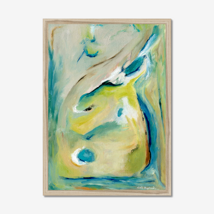 'True Colours' abstract art print inspired by Peacocks and their attitude of authenticity - standing tall and being yourself By Dorset Artist Kate Shephard