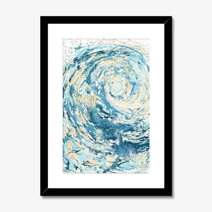 ‘Wave I’ - Fine art paper wave print in ocean blues and creams, ideal for a gallery wall or living room.